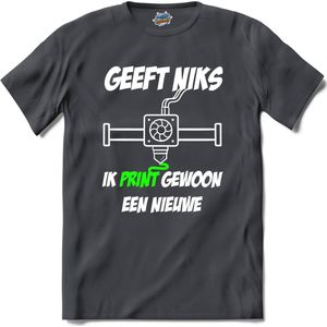 3d printer filament | Ik print gewoon een nieuwe | 3d pen - T-Shirt - Unisex - Mouse Grey - Maat 3XL