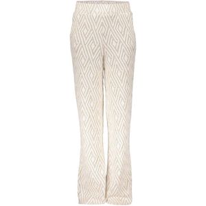 Geisha zomer broek meisjes - jacquard - zand / off wit