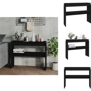 vidaXL Bijzettafel - Bijzettafels - Tafel - Tafels - Wandtafel 102x30x80 cm bewerkt hout zwart