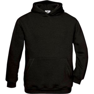 B&C Hooded sweater kids - Hoodie met capuchon - Zwart - Maat 134/146 - 9 tot 11 jaar