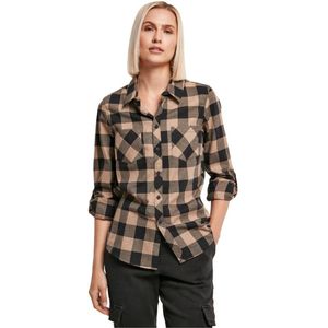 Urban Classics - Turnup Checked Flanell Blouse - XL - Zwart/Creme