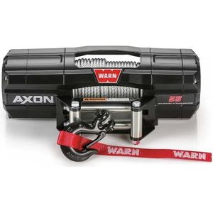 Warn AXON 55 inclusief bevestigingsplaat - Elektrische lier met staalkabel - 12V - 2495kg - Warn 101155 / 69646