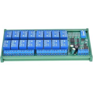 16-kanaals RS485-relais PLC-uitbreidingsmodule voor RTU-protocol - Elektrische benodigdheden - afstandsbediening - DIN-rail box .