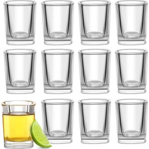 VD WEIDE ENTERPRISE - Vierkante Shotglazen van Glas 6cl - Vaatwasmachinebestendig - Stabiele Shotglazen - Feestelijke Glas Set .