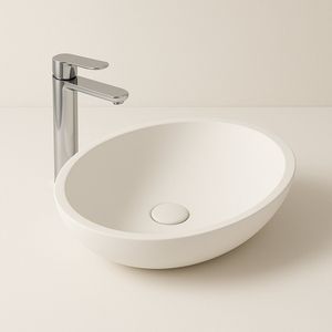 AquaVik Waskom Vika Solid Surface 59x35x11 Mat Wit