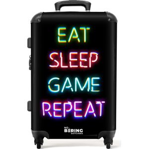 NoBoringSuitcases.com® - Kinderkoffer jongen - Game koffer - Trolley kind jongens - 20 kg bagage