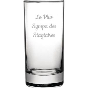 Longdrinkglas gegraveerd - 28,5cl - Le Plus Sympa des Stagiaires
