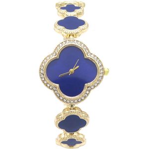 Horloge Klaver - Kast 38 mm - Metaal - Blauw