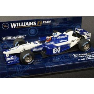 The 1:43 Diecast Modelcar of the Williams BMW FW23 #6 HP of 2002. The driver was J.P. Montoya. The manufacturer of the scalemodel is Minichamps.This model is only online available