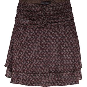 Frankie & Liberty Meisjes rok - Hilary - Print madarin/chocolade