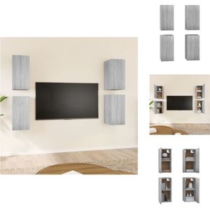 vidaXL Hangende Tv-meubelen - Moderne stijl - 30.5 x 30 x 60 cm - Kleur- Grijs sonoma eiken - Kast