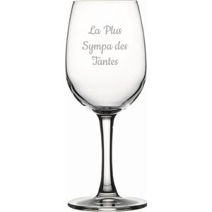 Witte wijnglas gegraveerd - 26cl - La Plus Sympa des Tantes