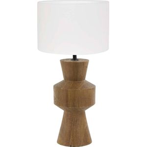 Light and Living tafellamp - wit - hout - SS102915