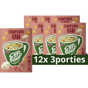 Unox Champignon Ham Cup-a-Soup - 12 x 3 x 175 ml - Voordeelverpakking