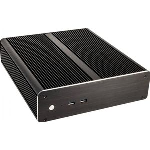 Akasa Euler A-ITX19-M1BV2 - Bureaumodel Mini-ITX - 2x USB 3.0 (USB 3.1 Gen 1) - aluminium - zwart