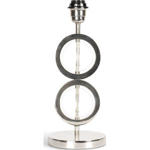 Authentic Models - Art Deco Circle Lamp Double - Lamp - TafelLamp - Staande lamp - Stalamp - Sfeerlamp - Woonkamer - Staande lampen - tafellamp slaapkamer - Silver