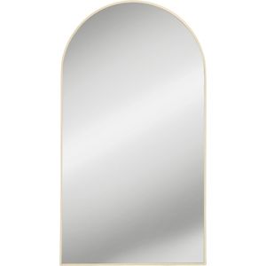 Grote Passpiegel Ovaal Beige - Metaal - Spiegel - Hangspiegel - Wandspiegel - 200x120 cm