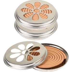 Blik met 10 stuks citronella wierook spiralen - 3x - 14 cm - 6-12 branduren - Anti-muggen