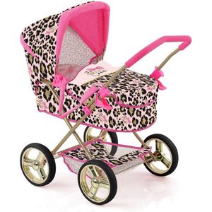 Glam Crew The Glam Crew Poppenwagen Gigi Met Luipaardprint Roze/Goud