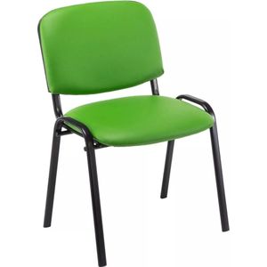 In And OutdoorMatch Bezoekersstoel Wilber - Stoel groen - Met rugleuning - Vergaderstoel - Zithoogte 45cm