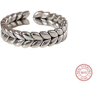 Soraro Blad Vintage Ring | 925 Silver | Elegant | Klemring | Vintage | Bladeren