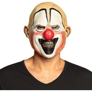 Boland - Latex hoofdmasker Mean clown - Volwassenen - Clown - Clown - Circus- Halloween - Horror