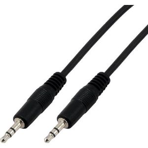 MCL Cable jack 3.5mm male stereo audio kabel 5 m Zwart