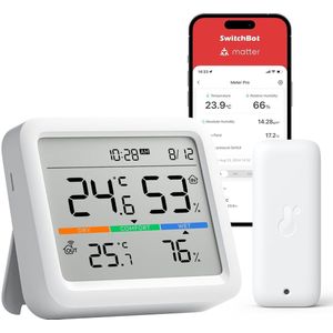 Bluetooth Weerstations met Hygrometer Thermometer | Temperatuur- en Vochtigheidsmonitor met Datum en Weersvoorspelling