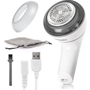 Kledingontpiller met USB Oplaadbare Accu | Verwijder Pluizen en Haren | Draaibaar Handvat | Compacte Pluizentondeuse