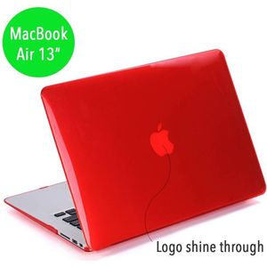 Lunso - Geschikt voor MacBook Air 13 inch (2010-2017) - cover hoes - Glanzend Rood - Vereist model