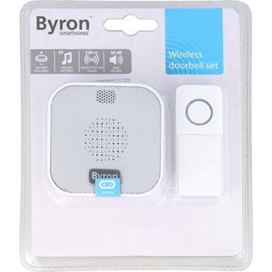 Byron Wireless Doorbell Set Wit - Werkt op batterij - Draadloos -