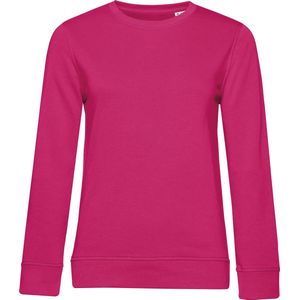 Organic Inspire Crew Neck Sweater Women B&C Collectie Magenta Roze maat XL