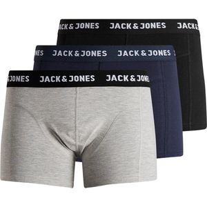Jack & Jones heren boxershort 3-Pack - Black Blue Nights  - Maat L
