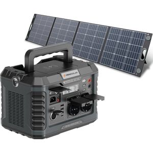 HEKO Solar® Power Station Master 1000 + Unfold 200 - 1000W - 933Wh Capaciteit - 200W Zonnepaneel - Draagbare Power Station Generator - Powerstation met Zonnepaneel - USB-C 60W PD - Noodpakket - Powerbank - Solar