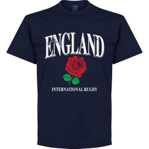 England Rose International Rugby T-Shirt- Navy - S