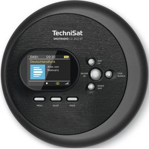 TechniSat DIGITRADIO CD 2GO BT Draagbare cd-speler Zwart
