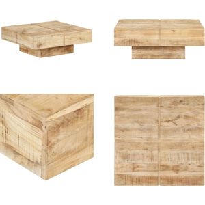 vidaXL Salontafel 80x80x28 cm massief mangohout - Salontafel - Salontafels - Tafel - Tafels