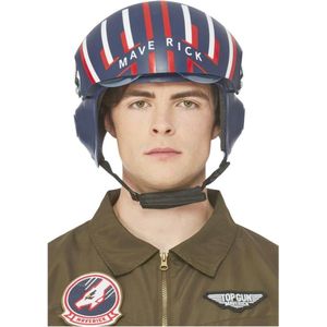 Smiffys - Top Gun Maverick Kostuum Helm - Blauw