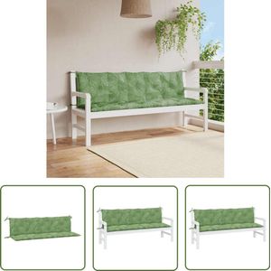 vidaXL Tuinkussens 2-delig - Bladpatroon Tuinbankkussens - Outdoor Kussens - Tuincousins - Lounge Kussens - Zitkussens