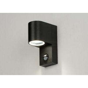 Lumidora Wandlamp 71610 - Voor buiten - OTIS - GU10 - Zwart - Metaal - Buitenlamp - IP44 - Met Sensor