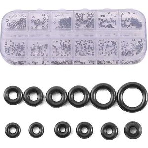 12 maten O-ringen assortiment afdichtringen - horloges afdichting rubberen ringen - kit vervanging waterdichte afdichtingen .