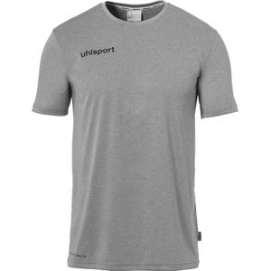 Uhlsport Essential Functioneel T-Shirt Heren - Donkergrijs Gemeleerd / Zwart | Maat: 3XL