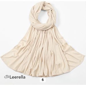 Leerella Oogverblindende Dames Sjaals – Hijab Crème CLR6- Monochrome Strepen in Nieuwe Mode 170x70cm: Een Perfect Moederdag, Verjaardag of Valentijnsdag Cadeau - Beschikbaar in 15 Prachtige Kleuren!