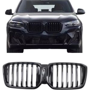 Grill geschikt met BMW X3 G01 X4 G02 LCI enkele spijlen 2022+ Glans zwart