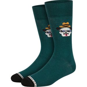 Heroes on Socks - Panda Hot Green - Herensokken maat 41-46
