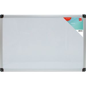 SOHO Whiteboard – Whiteboard met aluminium – Uitwisbare whiteboard – Whiteboard inclusief magneten – Kunststof – 40 x 60 cm – Wit/zilver