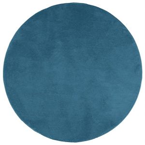 vidaXL-Vloerkleed-OVIEDO-laagpolig-Ø-100-cm-turquoise