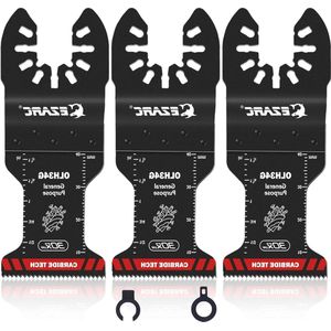 Oscillerende zaagbladen voor multitool - universeel snelsluitend voor metaal, nagels, hout, gipsplaten en PVC - 3 stuks oscillerende zaagbladen