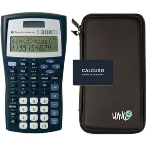 CALCUSO Basispakket zwart met Rekenmachine TI-30X IIS en uitgebreide garantie van CALCUSO