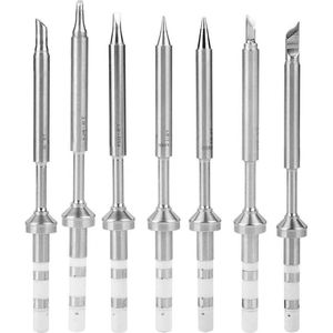 1PCS 70W Original Upgraded Soldering Iron Tip Replacement for TS100 Digital LCD Soldering Iron - Ceramics Heating Core - Silver 105mm - BE-TOOL Tips .